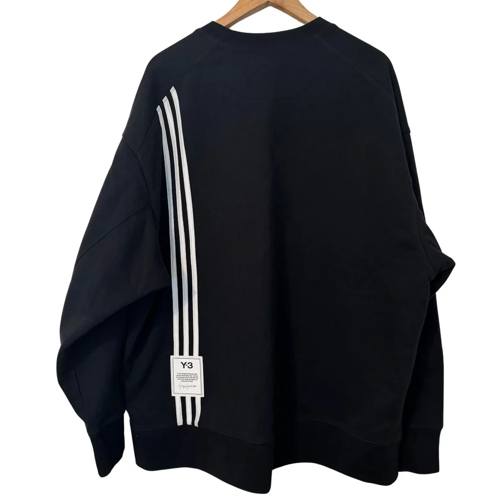🔥🔥Y-3 Yohji Yamamoto Adidas 3 Stripe Crewneck Sweater - Picture 2 of 8